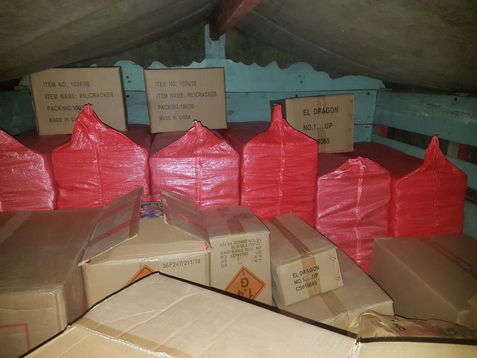 Decomisan cargamento pólvora en Cofradía