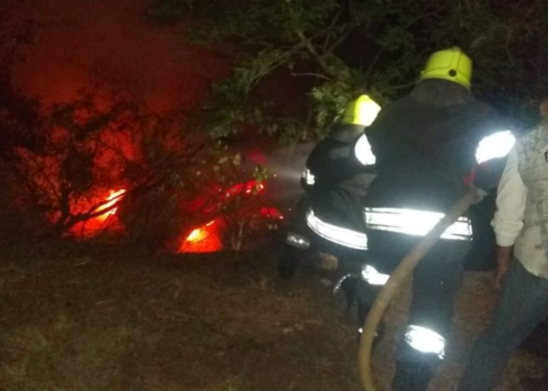 hombre calcinado en Valle