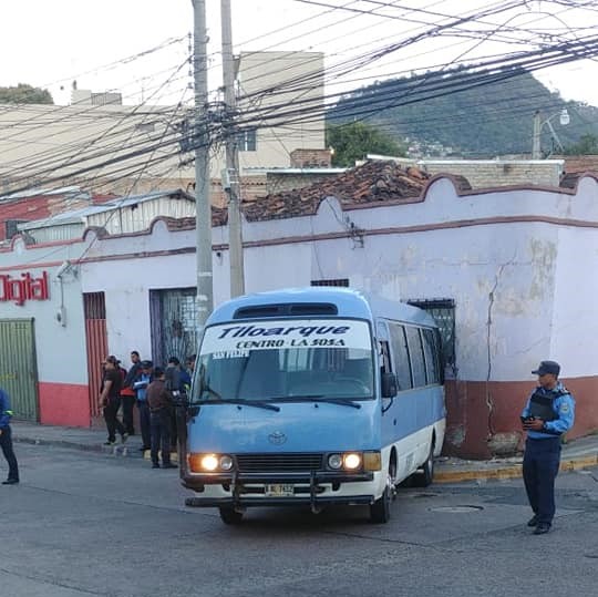 atentado contra motorista en Tegucigalpa
