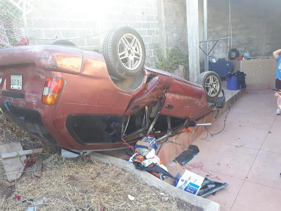 mujer accidentada en Tegucigalpa