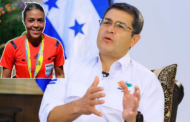 El presidente Juan Orlando Hernández felicita a Melissa Pastrana