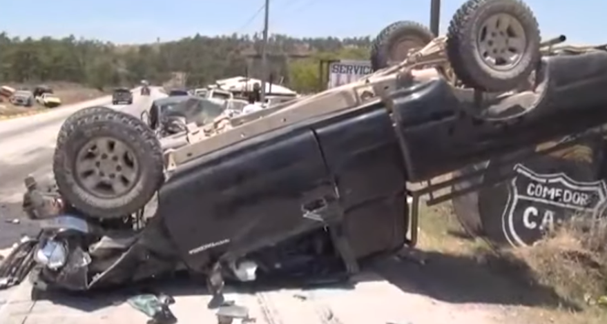 accidente en carretera al sur
