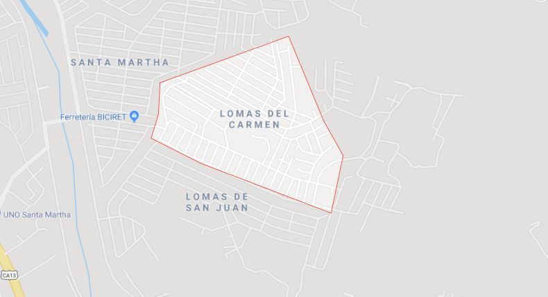 pareja muerta en Lomas del Carmen