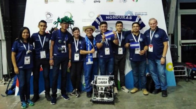 Hondureños ganan el primer lugar de América en el Mundial de Robótica en Dubai
