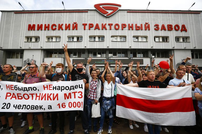 Lukashenko enfrenta protestas en Bielorrusia.