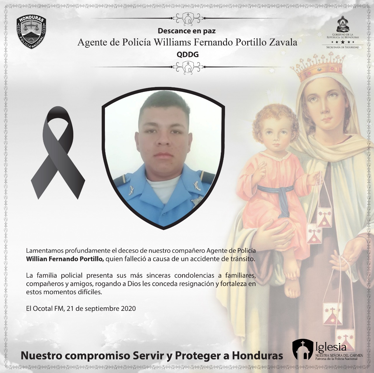 policia desaparecido en Lempira