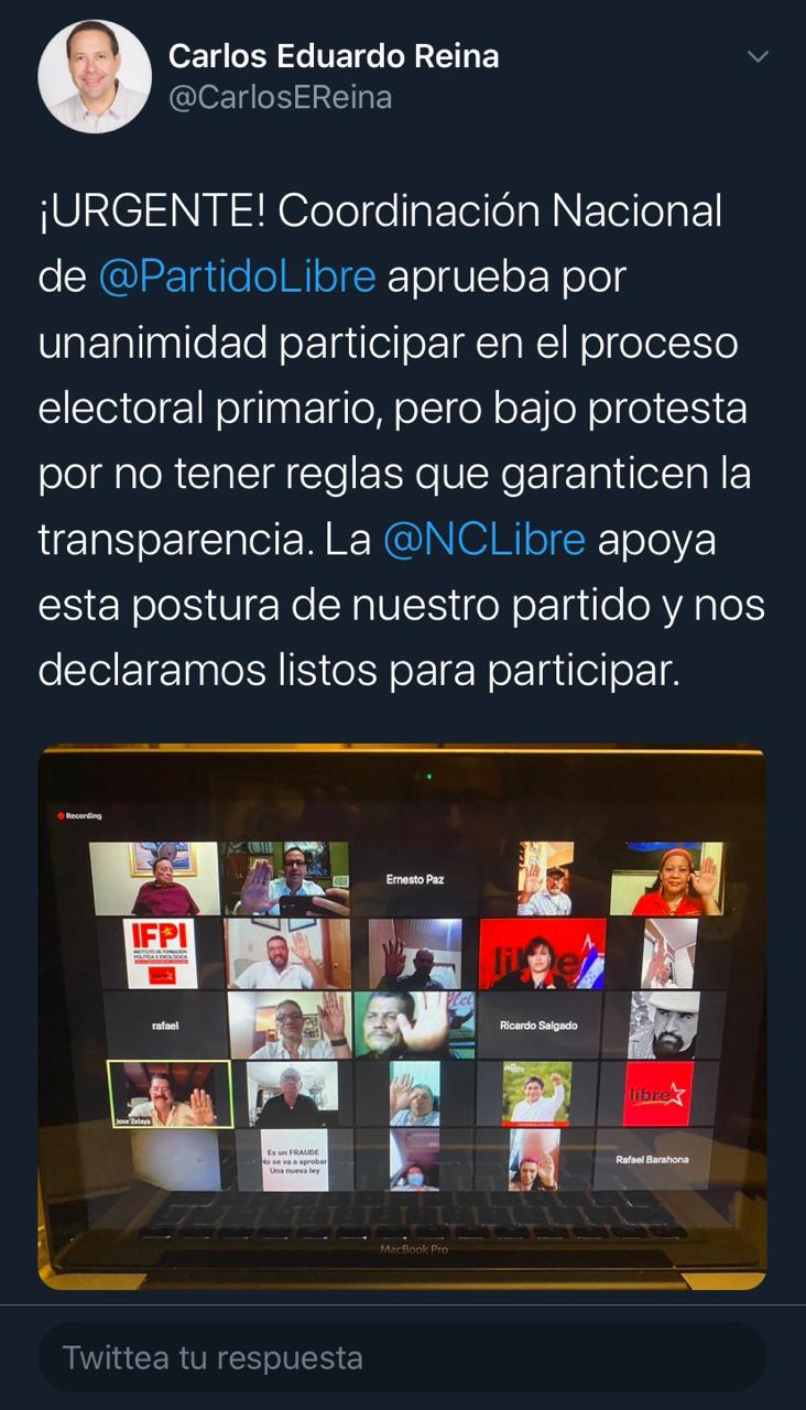 Twitt de Carlos Eduardo