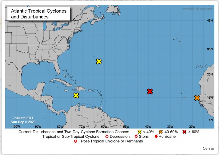 Tres nuevas ondas tropicales se avistan en el Mar Caribe y el Golfo de México