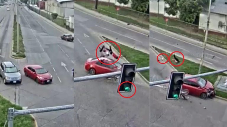 SPS: una pareja y su bebé, accidentados por abusivo conductor que cruzó en rojo