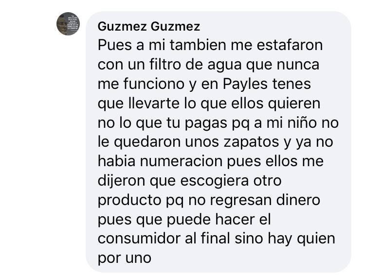 Denuncia dejada por Guzmez Guzmez en la página de Diario Tiempo.