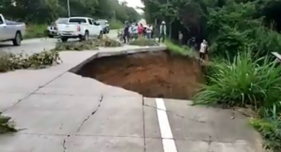 lluvias hundimiento carretera Juticalpa