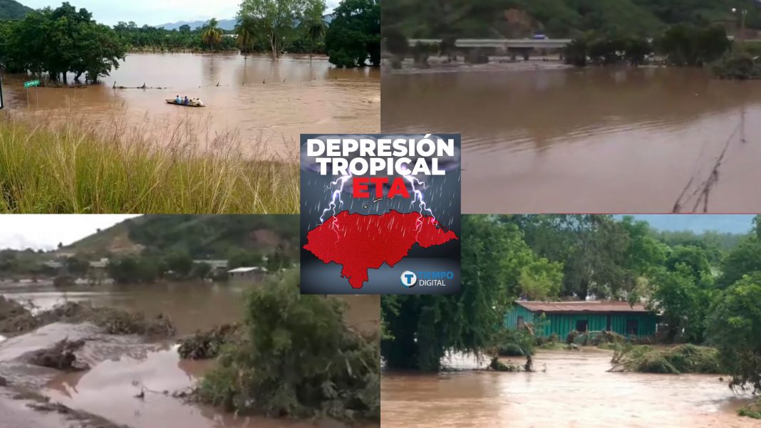 Potrerillos y Pimienta inundados