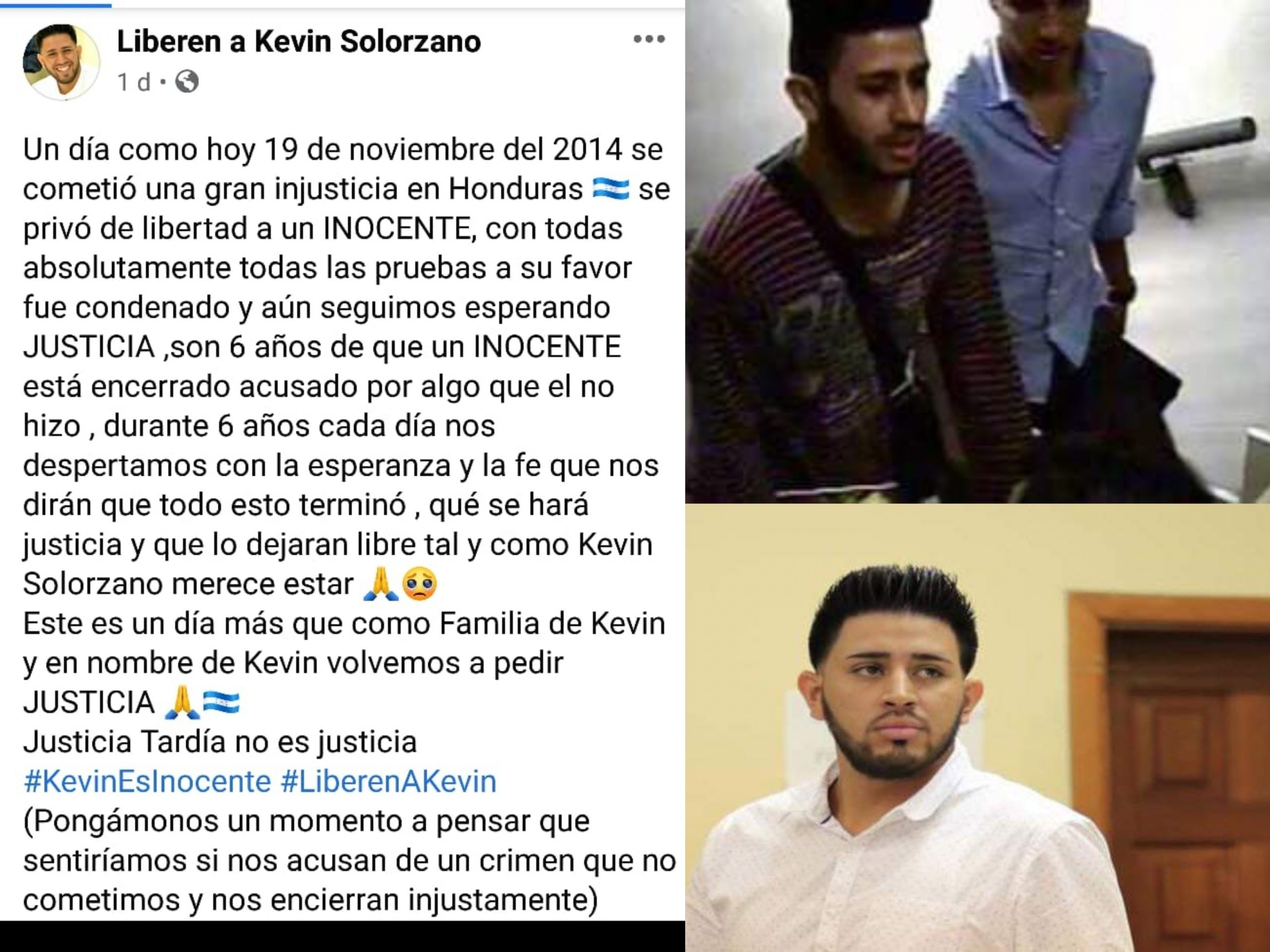 Mensaje de la familia de Kevin