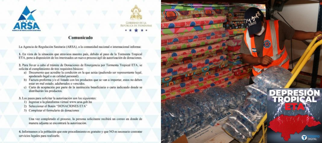 donaciones extranjero Eta