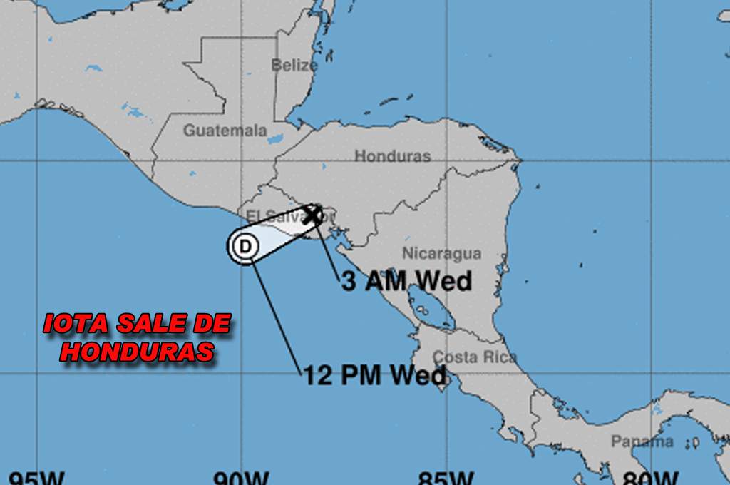 Iota Honduras depresión tropical