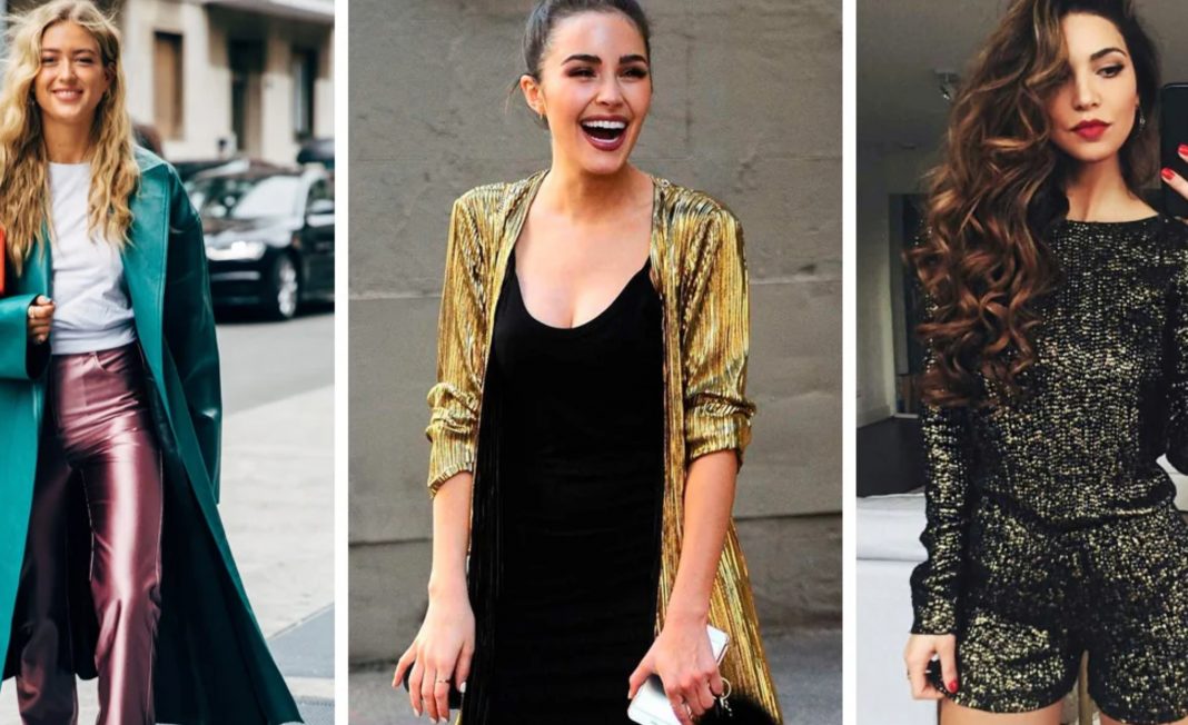 Outfits metálicos celebrar estilo