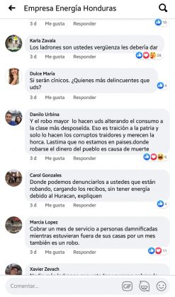 Publicidad sobre robo de energía de EEH