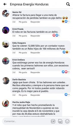 Publicidad sobre robo de energía de EEH