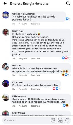 Publicidad sobre robo de energía de EEH