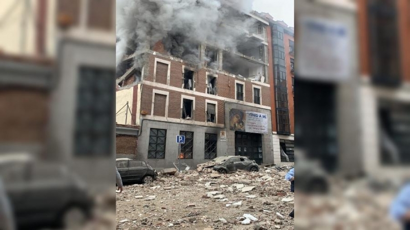 explosión en edificio Madrid