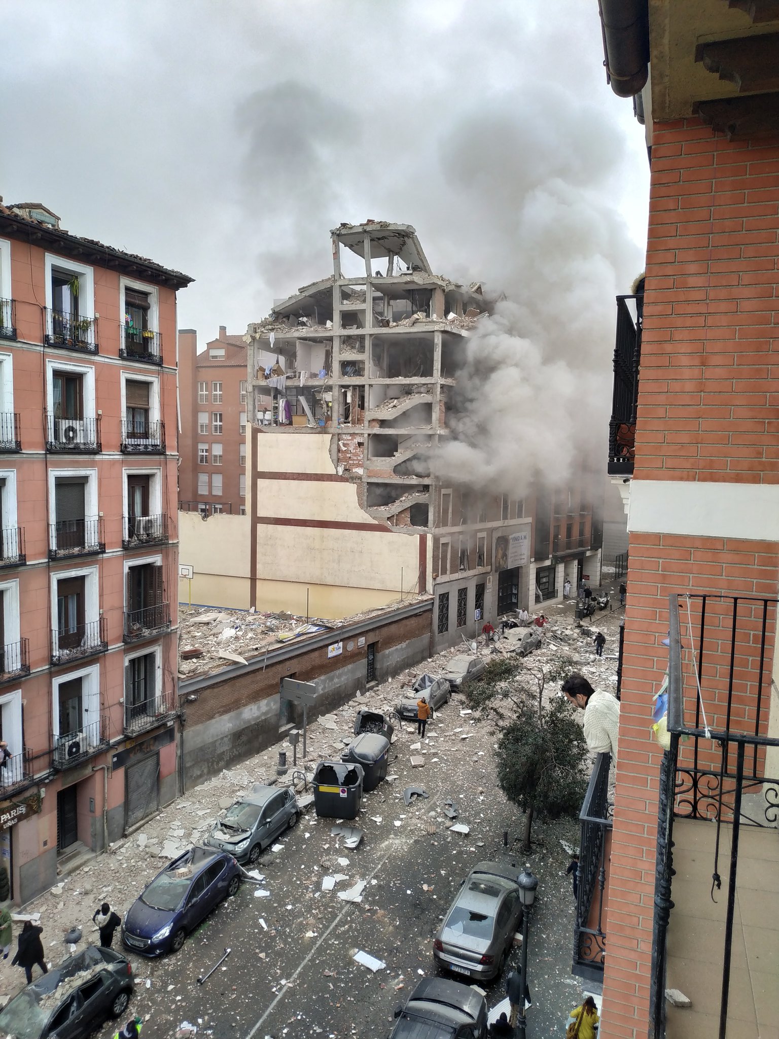 explosión en edificio Madrid