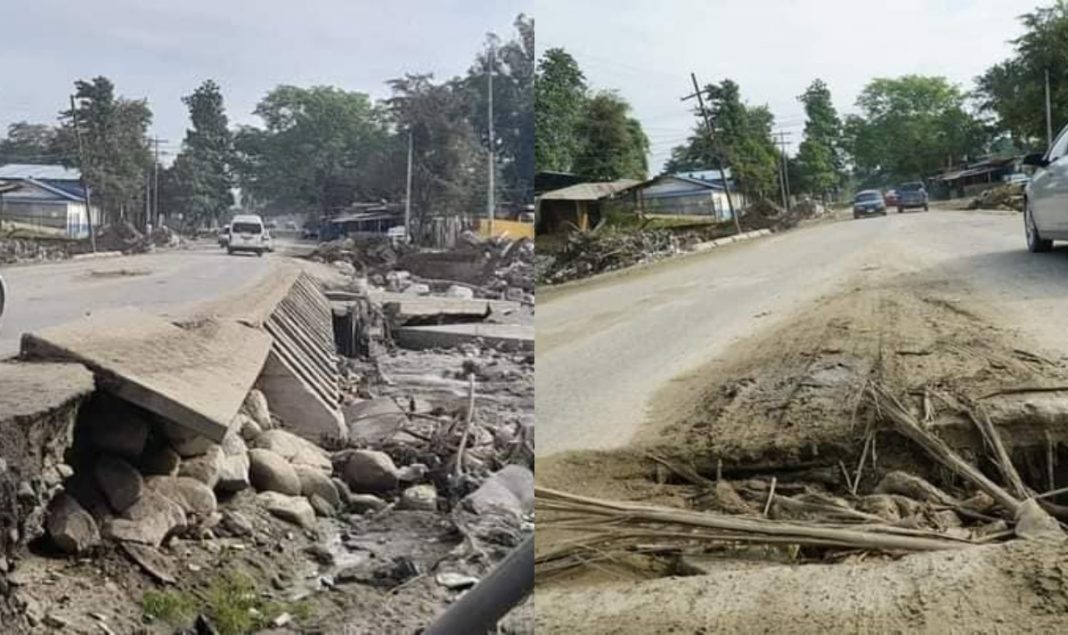 Carretera a Ticamaya destruida