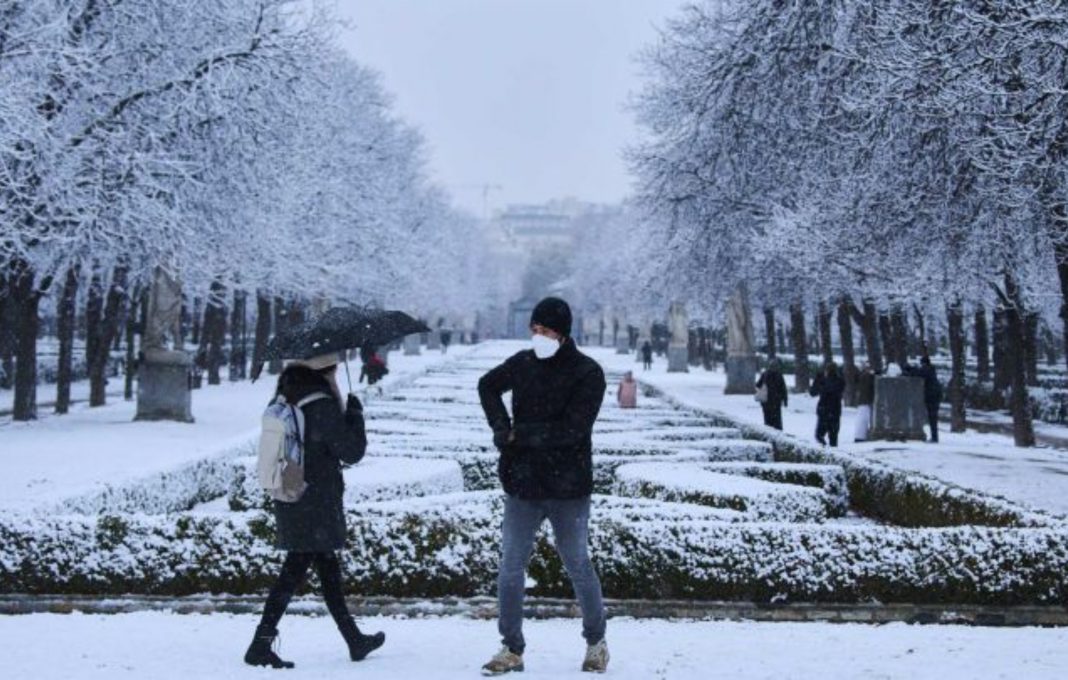 hondureños en madrid nieve