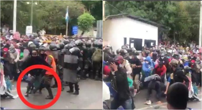 Migrantes hondureños en Guatemala