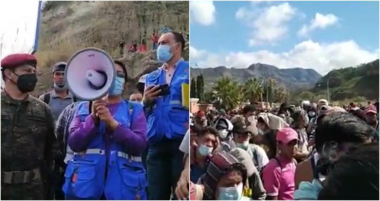 Migrantes hondureños en Guatemala