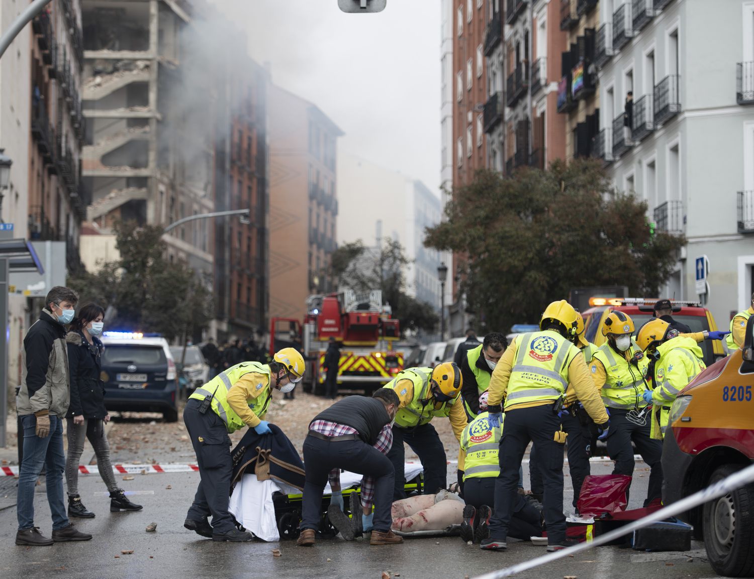 explosión en edificio Madrid