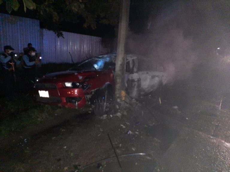 conductor muere calcinado en SPS
