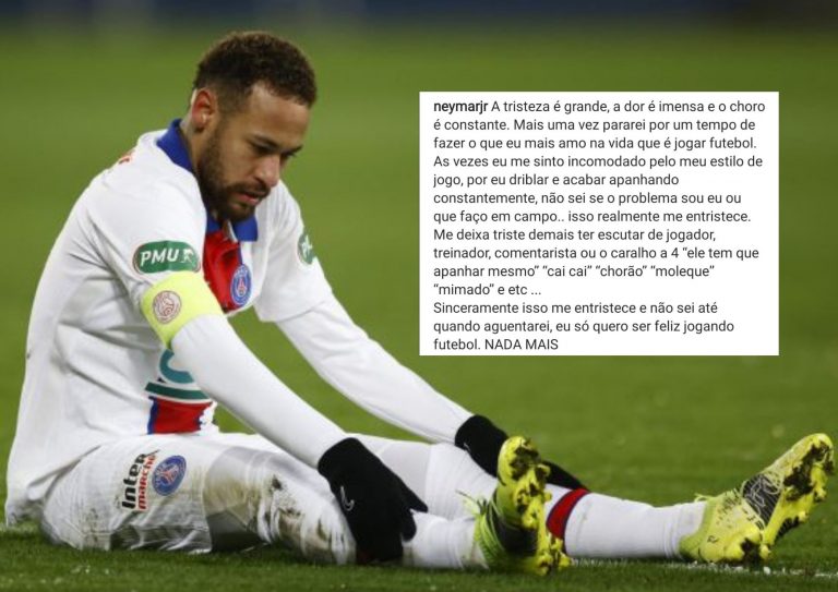 Neymar, triste y golpeado: «No sé cuánto tiempo puedo aguantar»
