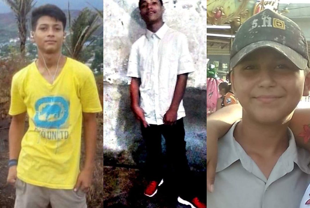 jóvenes que mataron en Trincheras Choloma