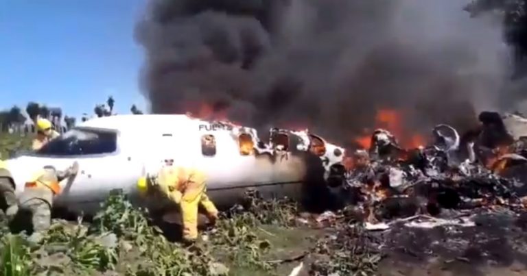 Accidente avión México