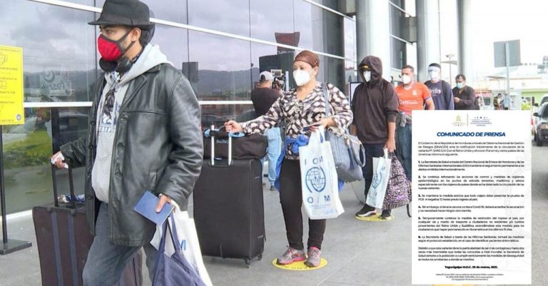 Honduras viajeros Sudamérica covid