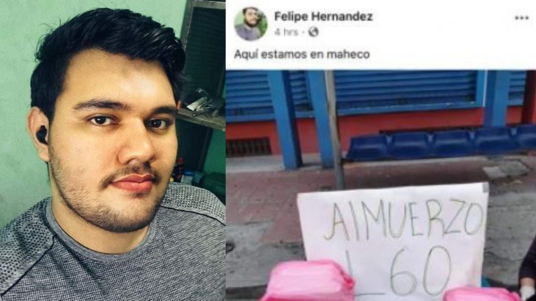 joven vendía almuerzos en SPS