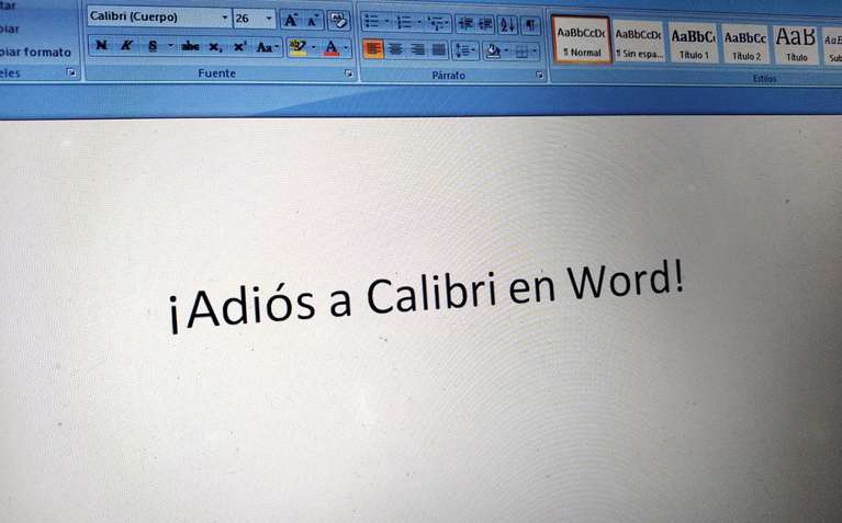 Microsoft elimina a Calibri