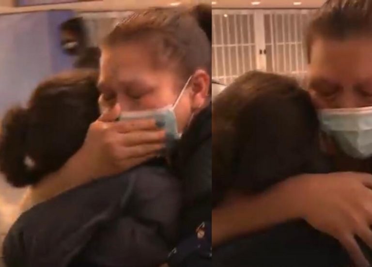 Madre se encuentra su hija en EEUU