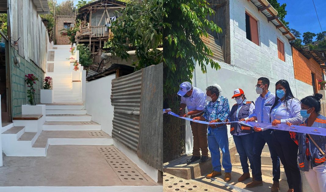 senderos peatonales en colonia Canaán