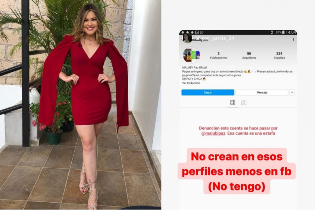 Malubi Paz denuncia estafa
