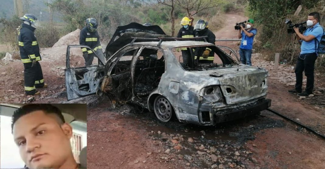 vehículo de taxista raptado en Tegucigalpa