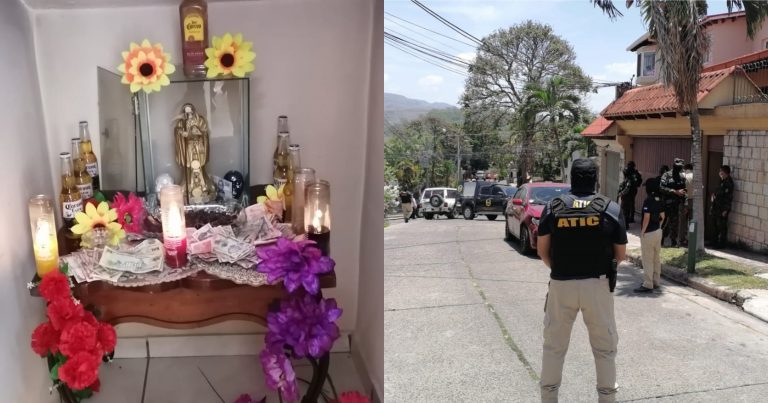 hallan altar de la santa muerte