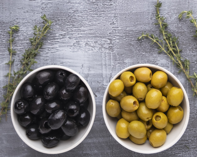 aceitunas verdes y negras para la salud