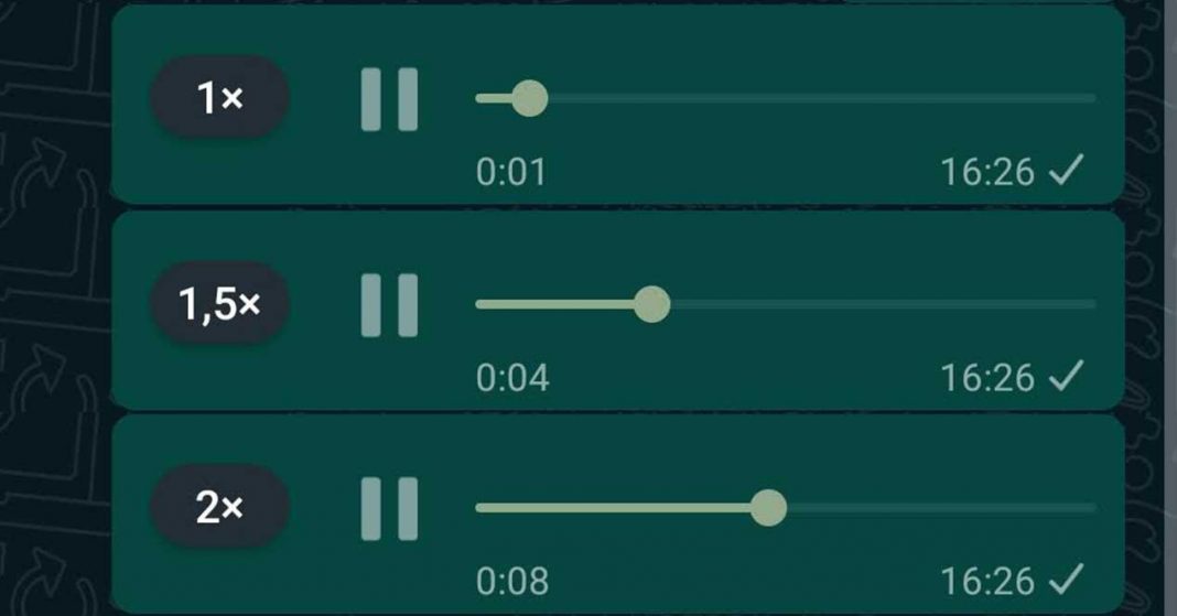 WhatsApp acelerar velocidad de audios
