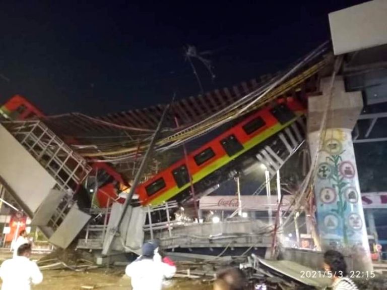 se cae tren en méxico