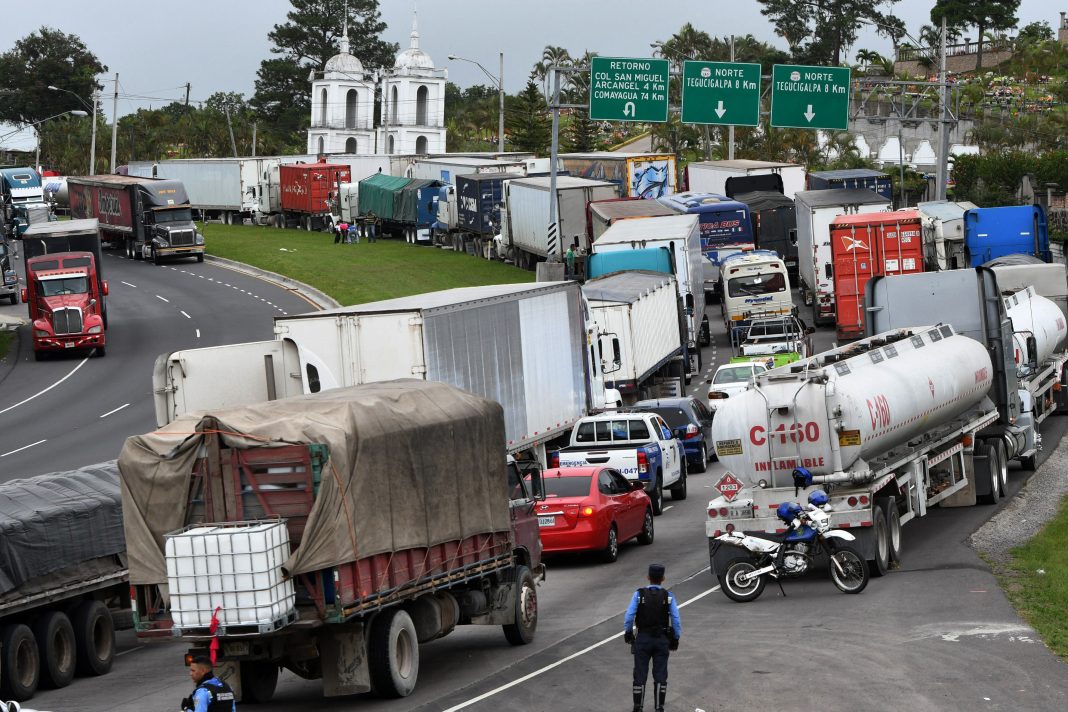 paro de transporte de carga pesada