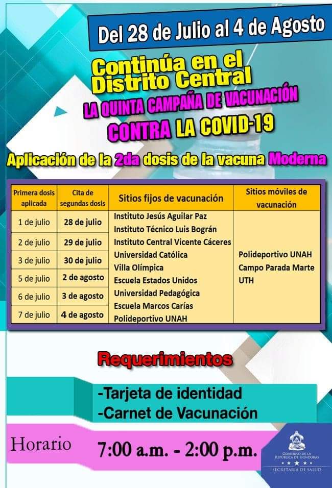 Vacunación en Tegucigalpa.