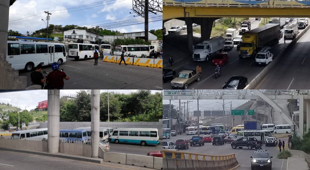 Paro de transporte en tegucigalpa