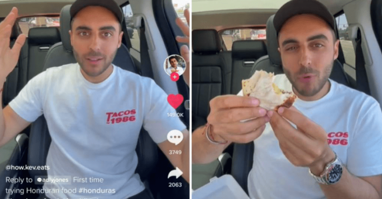 tiktoker degusta comida hondureña