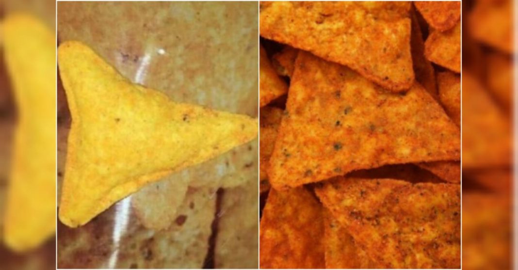 niña con dorito inflado